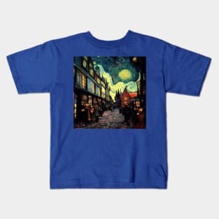 Starry Night in Diagon Alley Kids T-Shirt